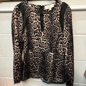 Leopard Top Cut Out Back